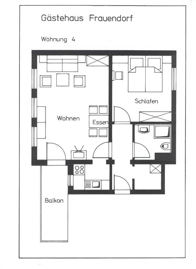 Ferienwohnung Frauendorf Шёнау-ам-Кёнигсзе Экстерьер фото
